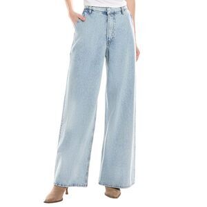 Frame Denim Womens The Wide Ettie Trouser Jean, Blue